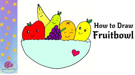 How To Draw Fruit Bowl🍎🥭🍌 Youtube