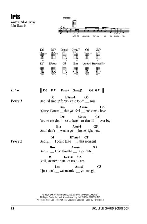 Iris Sheet Music Direct