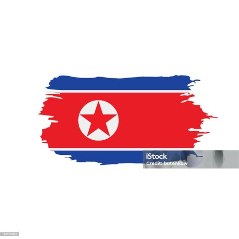 Bendera Korea Utara Ilustrasi Vektor Ilustrasi Stok Unduh Gambar