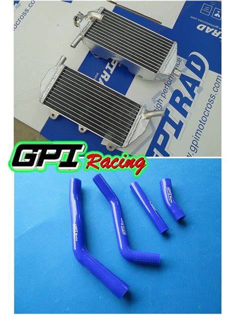 Gpi Radiador De Alum Nio Mangueira Azul Para Yamaha Yz F Yzf Yz