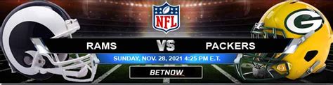 Los Angeles Rams Vs Green Bay Packers 11282021 Nfl And Previews