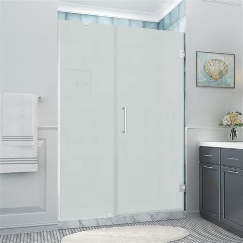 Aston Belmore Xl 55 25 W X 80 H Hinged Frameless Shower Door With