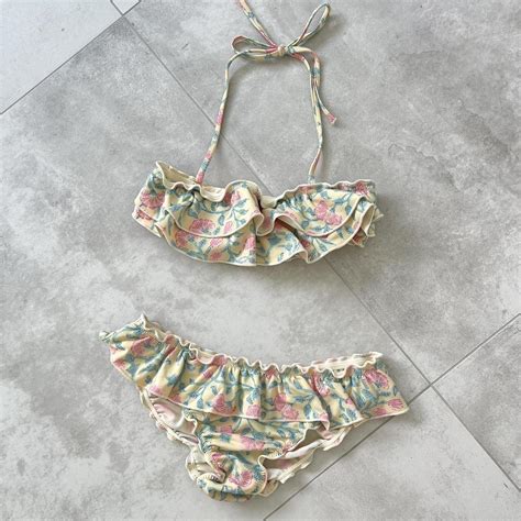 Louise Misha Ruffled Bikini Set Soooo Cute But Id Depop