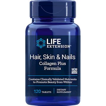 Hair, Skin & Nails w/ Collagen 120t by Life Extension - Integrative Psychiatry