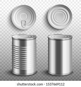 Blank Metal Products Container Tin Cans Stock Vector Royalty Free