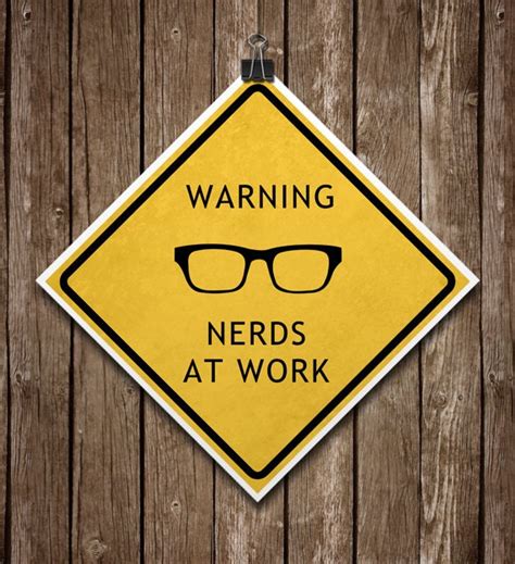 Geek Art Nerds At Work Poster Wall Decor Funny Sign Print Home Etsy