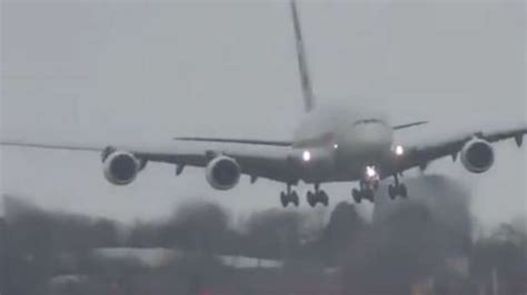 Watch Passenger Plane Lands Sideways In London During Storm Heart