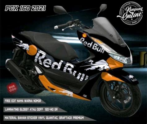 Stiker Fullbody Motor Honda Pcx 160 Redbull Lazada Indonesia