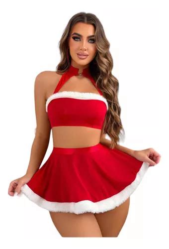 Disfraz Navidad Pascuera Conjunto Muy Sexy Cuotas sin interés