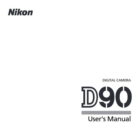 Nikon D90 Manual - FREE Download User Guide PDF