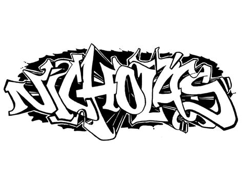 Målarbild Graffiti Nicholas Skiv Ut Gratis På