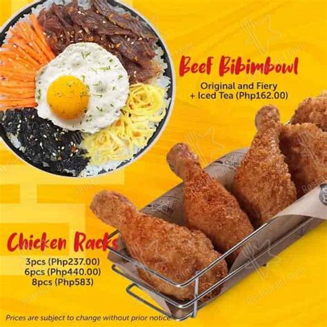 Menu At Bonchon Chicken Restaurant Quezon City 305 Tomas Morato Ave