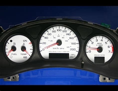 2000 2005 Chevrolet Impala METRIC KPH KMH White Face Gauges