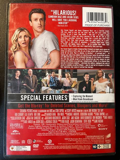 Sex Tape DVD 2014 Cameron Diaz Jason Segel 43396439795 EBay