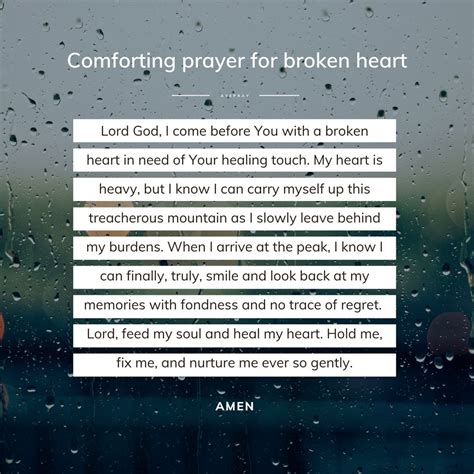 Comforting Prayer For A Broken Heart