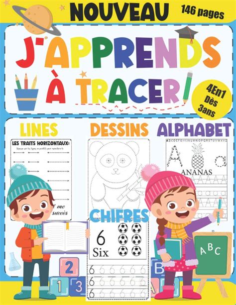 Buy J apprends à tracer Lignes dessins Lettres Chifres 146 pages 4en1