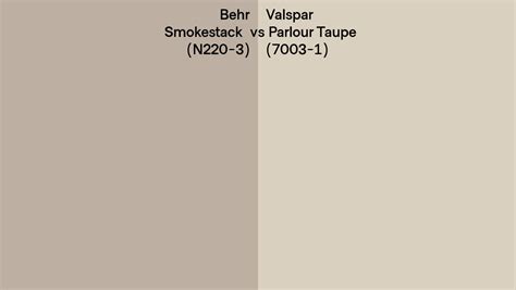 Behr Smokestack N220 3 Vs Valspar Parlour Taupe 7003 1 Side By Side