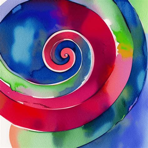 Abstract Art In Watercolor Spiral Creative Fabrica