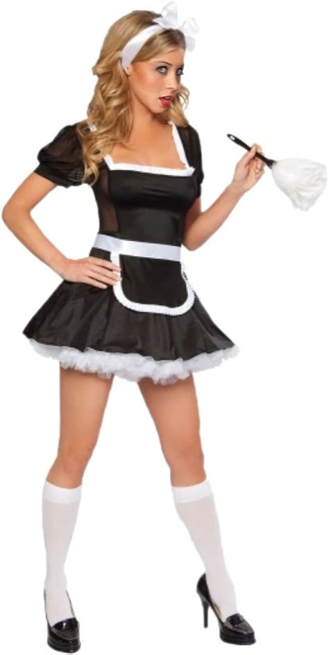 Koolee French Maid Outfit Womens Sexy Halloween Fancy French Maids