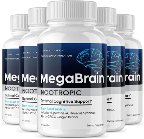 5 Pack Mega Brain Advanced Formula Capsules Megabrain