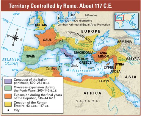 Roman Empire Timeline Map