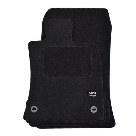 LUKBM002 Logo TAILORED Black Floor Car Mats For MINI COOPER R56 2006