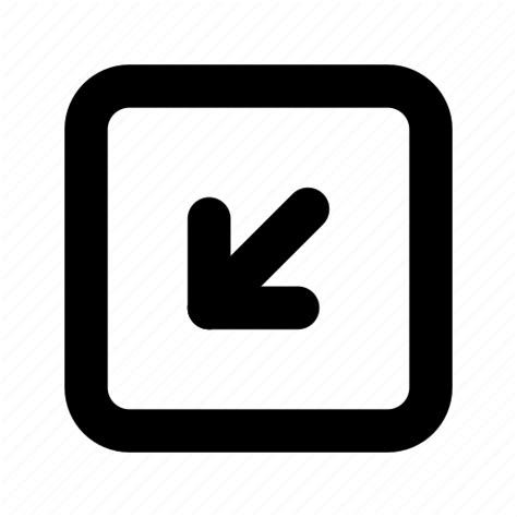 Arrow Down Left Square Icon Download On Iconfinder