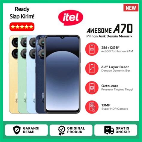 Promo Itel A70 464 4128 4256 Gb Garansi Resmi 464 Black