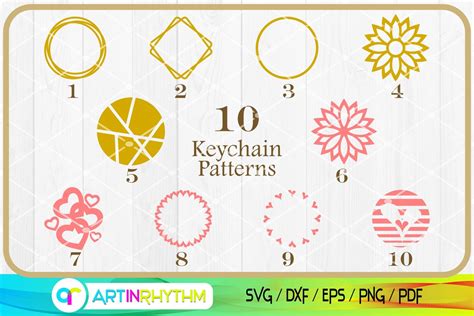 Paint Brush Strokes Svg Keyring Patterns Svg Circle Patterns Etsy