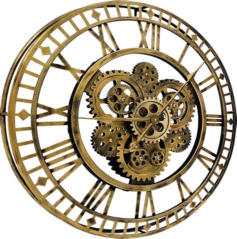 Amazon TopCity Real Moving Gears Wall Clock 23 6 Inch Large