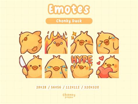 Duck Emotes Chick Emote Twitch Emote Discord Emote Stream Emotes