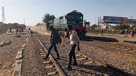 Geu With Up Karakoram Express Crossing Drigh Road Railway