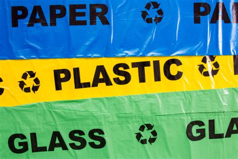 Plastiktüten für recycelbaren Müll Stockfoto 10667067