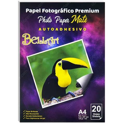 Papel Fotográfico Autoadhesivo Mate Tamaño A4 para Imprimir