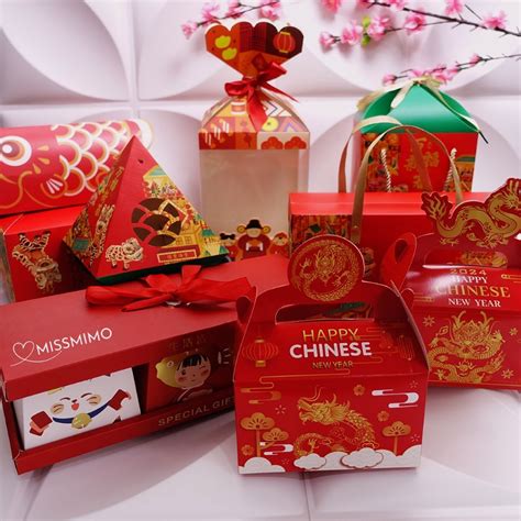 Chinese New Year Gable Box Cny Chinese New Year Hampers Gift Shopee