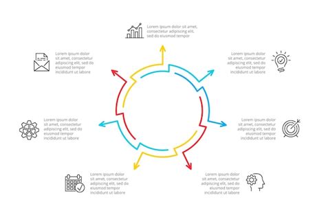 Infograf A De Ciclo De L Nea Delgada Con Flechas Modelo De Dise O De