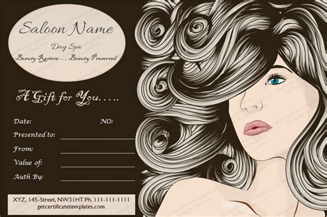 Hair Salon Gift Certificate Template Free