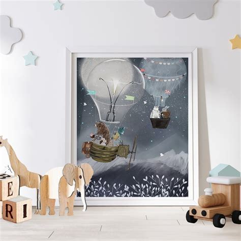 Hot Air Balloon Nursery Etsy Uk