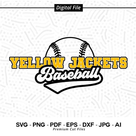 Baseball Svg Png Yellow Jacket Baseball Yellow Jacket Yellow Jackets