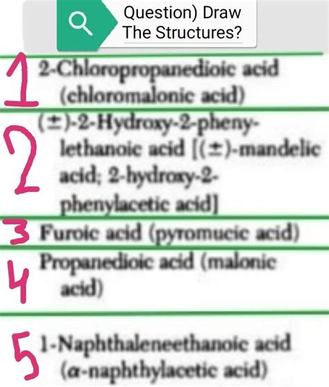 Answered Question Draw The Structures Bartleby