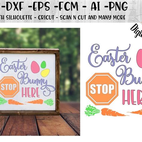 Easter Bunny Stop Here Svg Etsy