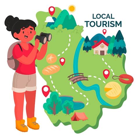 Local Tourism Concept Free Vector