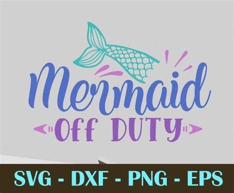 Mermaid Off Duty Mermaid Mythical Creature Customizable Layered Svg