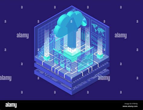 Cloud Migration Concept With Symbol Of Floating Cloud And Upload Arrow