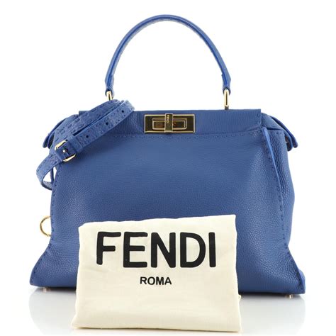 Fendi Selleria Peekaboo Bag Rigid Leather Regular At 1stdibs Fendi