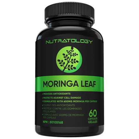 Nutratology Organic Moringa Leaf Supplement 60 Capsules