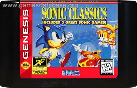 Sonic Classics Sega Genesis Artwork Cartridge