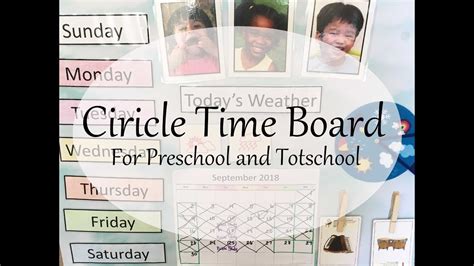 Circle Time Board For Morning Time For Preschool And Totschool