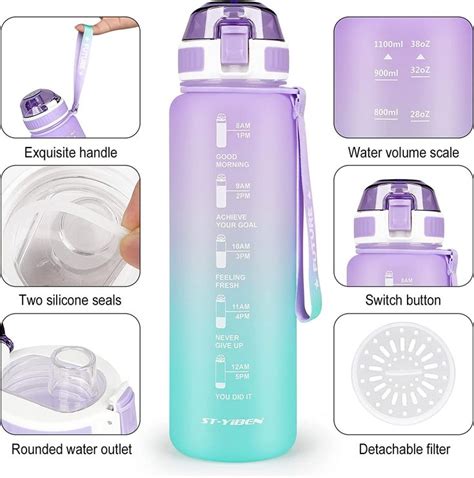 Codicile Water Bottle Sports Litre Bpa Free Leakproof Bottle