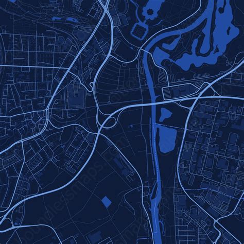 Kassel Dark Blue Vector Map Boundless Maps